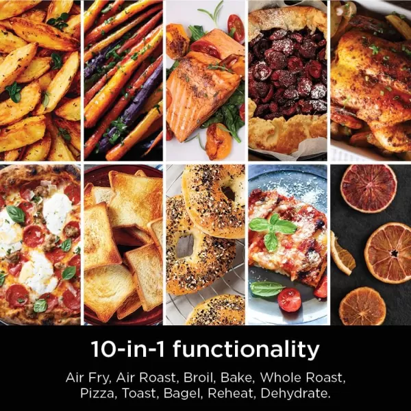 Ninja Prestige Smart XL with Pro Cook System 10in1 Air Fry Digital Countertop Convection Toaster Oven with Air Fry Air Roast Broil ampamp Bake Pro Cook Thermometer 1800 Watts Stainless Steel DT551Stainless 10in1 with Thermometer