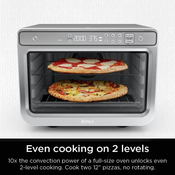 Ninja Prestige Smart XL with Pro Cook System 10in1 Air Fry Digital Countertop Convection Toaster Oven with Air Fry Air Roast Broil ampamp Bake Pro Cook Thermometer 1800 Watts Stainless Steel DT551Stainless 10in1 with Thermometer