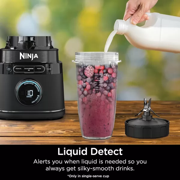 Ninja TB201 Detect Power Blender Pro BlendSense Technology For Smoothies Shakes ampamp More 1800 Peak Watts 72 oz Pitcher Blender BlackPower Blender  Cups