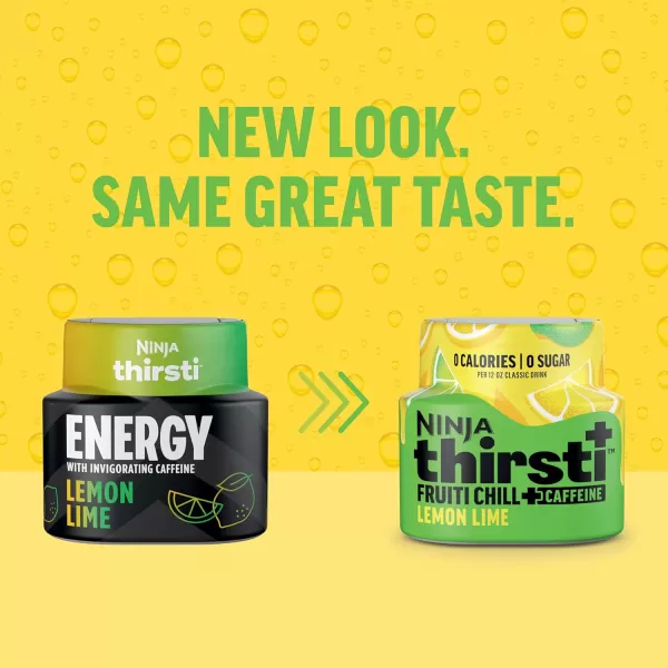 Ninja Thirsti Flavored Water Drops FRUITI CHILL Variety Pack Bold Fruit Flavor with Caffeine Sparkling or Still Calories Zero Sugar Makes 17 12oz drinks 3 Pack WCFV3Lemon Lime