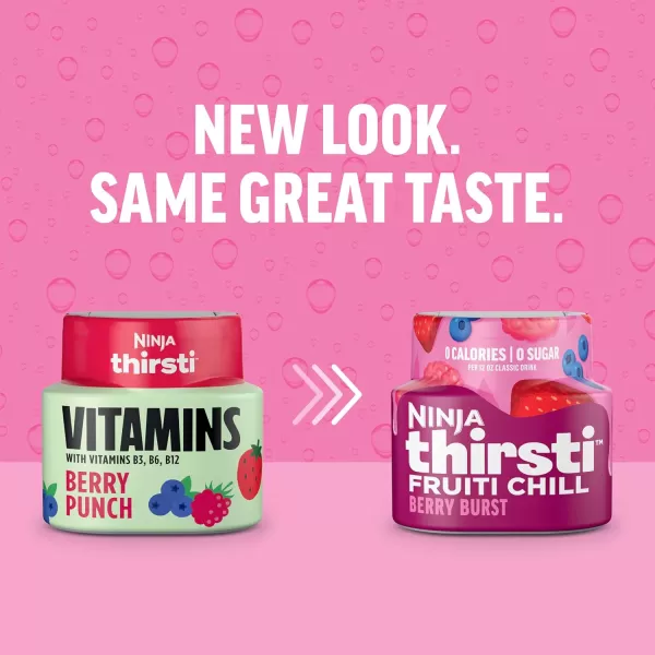 Ninja Thirsti Flavored Water Drops FRUITI CHILL Watermelon Lime Bold Fruit Flavor Sparkling or Still Zero Calories Zero Sugar Makes 17 12oz drinks 3 Pack WCFWTLIAMBerry Burst