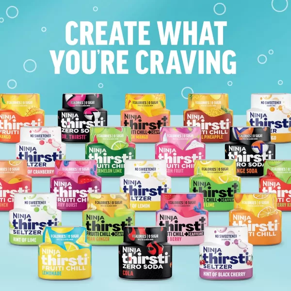 Ninja Thirsti Flavored Water Drops FRUITI CHILL Watermelon Lime Bold Fruit Flavor Sparkling or Still Zero Calories Zero Sugar Makes 17 12oz drinks 3 Pack WCFWTLIAMPeach Punch