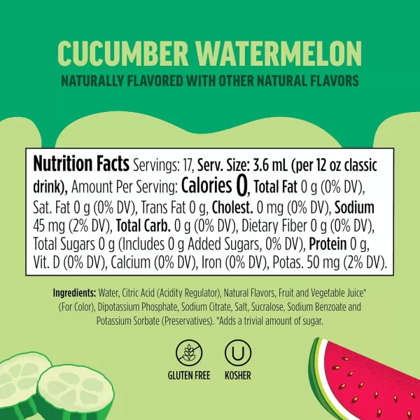 Ninja Thirsti Flavored Water Drops FRUITI CHILL Watermelon Lime Bold Fruit Flavor Sparkling or Still Zero Calories Zero Sugar Makes 17 12oz drinks 3 Pack WCFWTLIAMWatermelon Lime