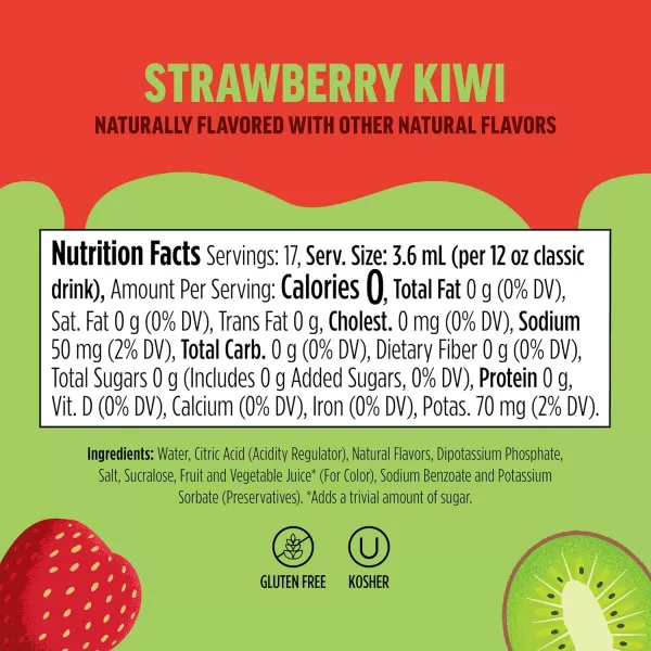 Ninja Thirsti Flavored Water Drops FRUITI CHILL Watermelon Lime Bold Fruit Flavor Sparkling or Still Zero Calories Zero Sugar Makes 17 12oz drinks 3 Pack WCFWTLIAMStrawberry Kiwi