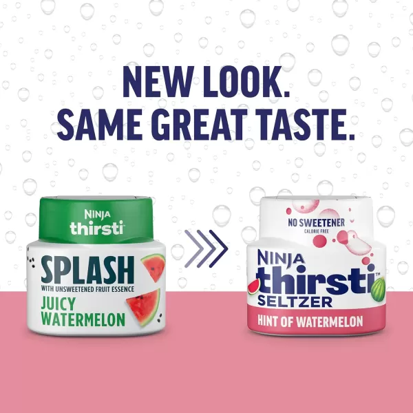 Ninja Thirsti Flavored Water Drops SELTZER Variety Pack Crisp and Refreshing Sparkling Water Zero Calories Zero Sugar Zero Sweeteners Makes 20 12oz drinks 3 Pack WCFV1Watermelon