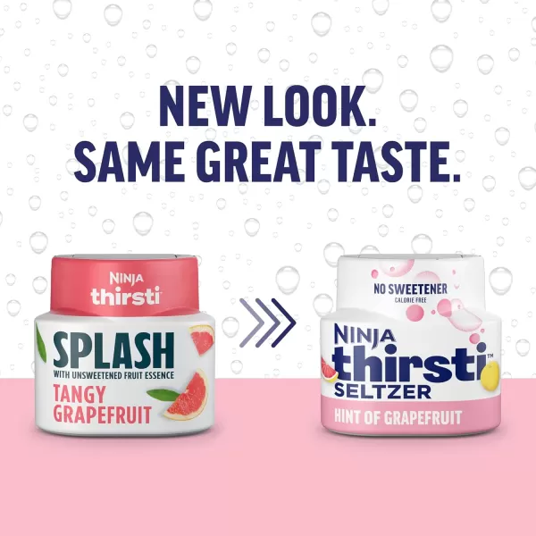 Ninja Thirsti Flavored Water Drops SELTZER Variety Pack Crisp and Refreshing Sparkling Water Zero Calories Zero Sugar Zero Sweeteners Makes 20 12oz drinks 3 Pack WCFV1Grapefruit