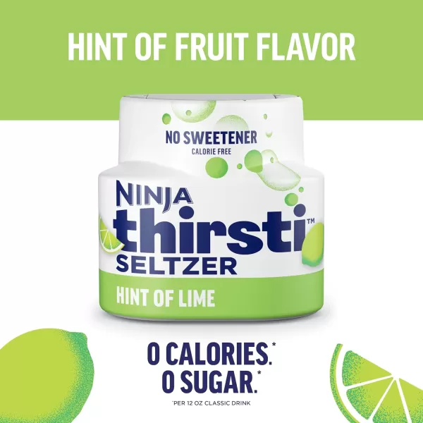 Ninja Thirsti Flavored Water Drops SELTZER Variety Pack Crisp and Refreshing Sparkling Water Zero Calories Zero Sugar Zero Sweeteners Makes 20 12oz drinks 3 Pack WCFV1Lime