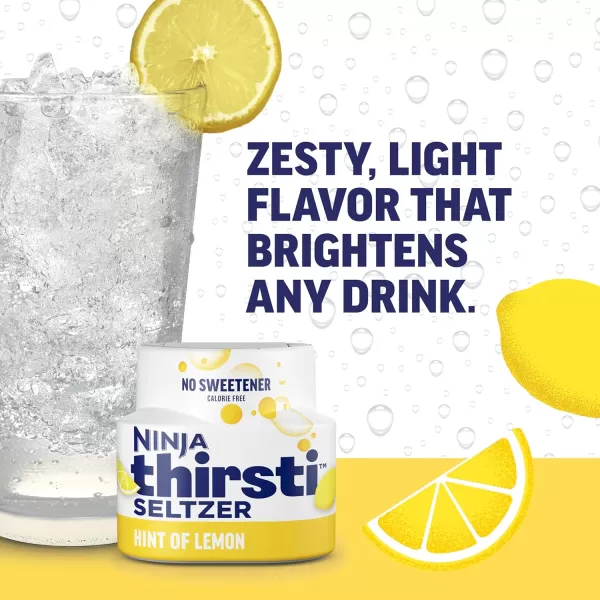 Ninja Thirsti Flavored Water Drops SELTZER Variety Pack Crisp and Refreshing Sparkling Water Zero Calories Zero Sugar Zero Sweeteners Makes 20 12oz drinks 3 Pack WCFV1Lemon