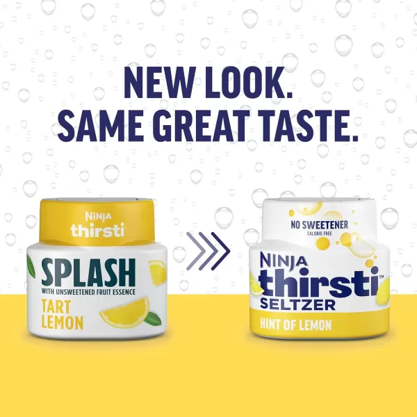 Ninja Thirsti Flavored Water Drops SELTZER Variety Pack Crisp and Refreshing Sparkling Water Zero Calories Zero Sugar Zero Sweeteners Makes 20 12oz drinks 3 Pack WCFV1Lemon