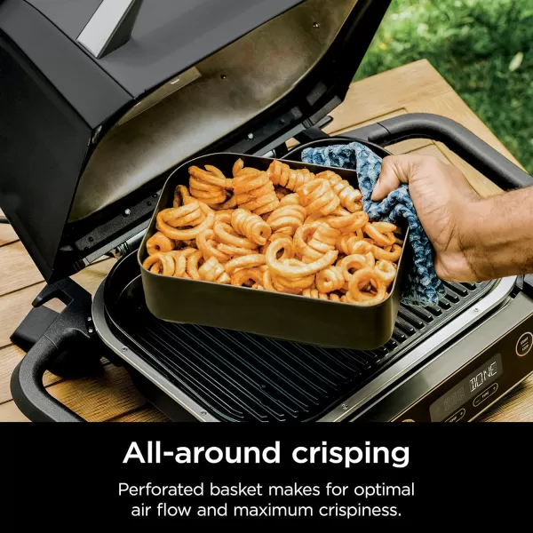 Ninja XSKCRSPBKT Woodfire Combo Crisper Basket 25Quart Capacity Compatible with Ninja Woodfire Grills OG700 series Nonstick BlackWoodfire Grills