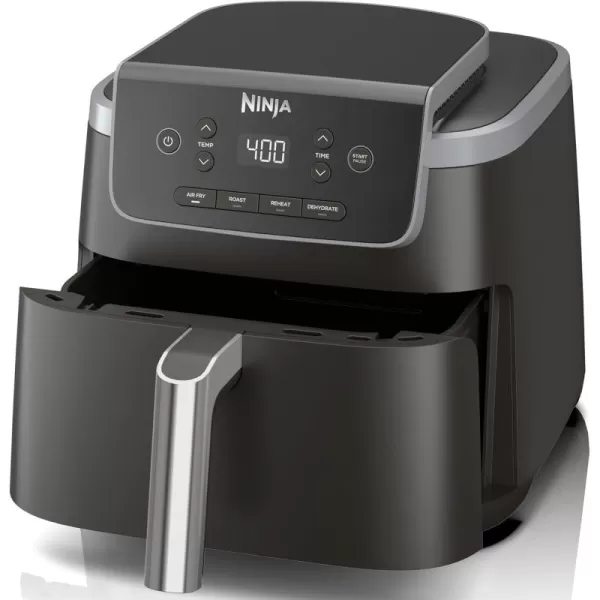 Ninja Air Fryer Pro XL 6in1 with 65 QT Capacity Max Crisp Air Fry Air Roast Bake Reheat Dehydrate Max Crisp Technology with 450F Nonstick Basket ampamp Crisper Plate Grey AF181Black