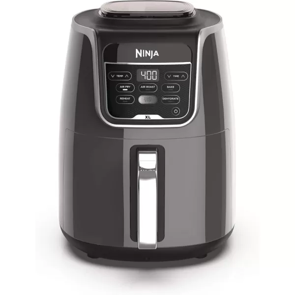 Ninja Air Fryer Roast Bake Air Fry Roast Broil Reheats ampamp Dehydrates 4in1 Fries Frozen Food Veggies and Juicy Meat Less Oil Easy Meals Healthy Meals Compact 4 QT Grey AF10155 QT XL