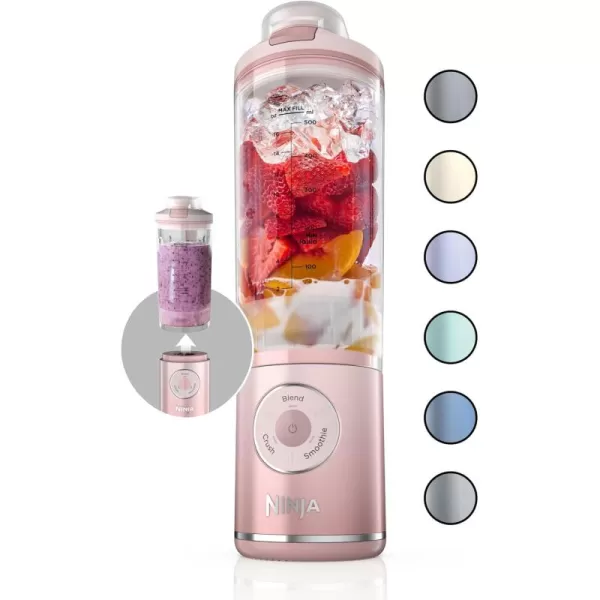 Ninja Blast Max Portable Blender  Twist ampamp Go Personal Blender Ninja Blender Smoothie Blend Ice Crush 3 Programs Cordless 22 oz removable Vessel Dishwasher Safe Leakproof Navy BC251NVPink