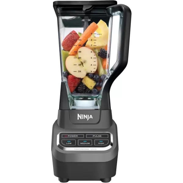 Ninja Blender ForSmoothies Salsa Shakes Slush andFrozen Drinks Blender Pitcher andLid Blender forKitchen Crushes Ice Fruit andVeggies 1000Watt Dishwasher Safe Black NJ601AMZGeneration 2 1000 Watts