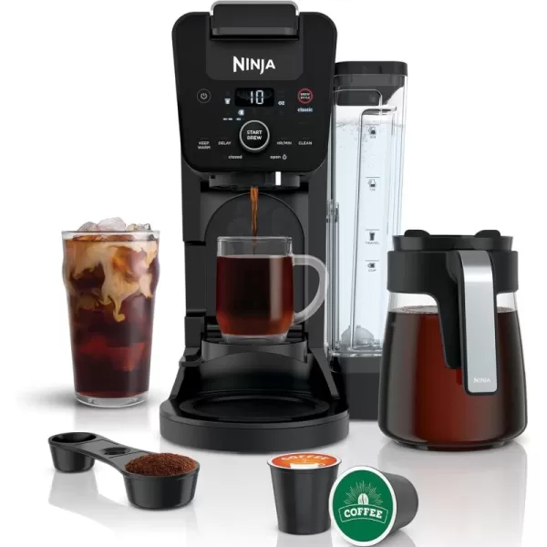 Ninja Drip Coffee Maker With K Cup Combo DualBrew Pro Specialty Coffee Machine Hot and Iced Coffee Maker Compatible with KCup Pods 12 Cup Single Serve Coffee Maker with Paper Filter CFP201