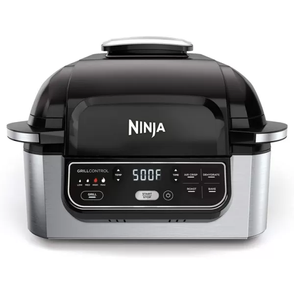 Ninja EG201 Foodi 6in1 Indoor Grill with Air Fry Roast Bake Broil ampamp Dehydrate 2nd Generation Dishwasher Safe BlackSilver5in1