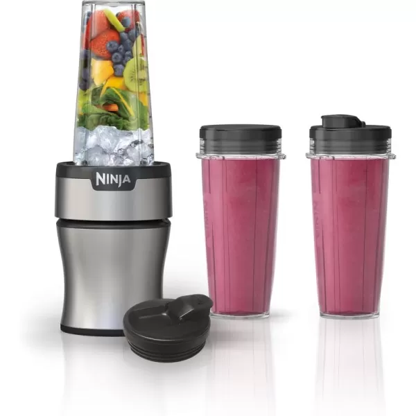 Ninja Fit Compact Personal Blender Portable Blender for Smoothies Shakes Food Prep and Frozen Blending 700Watt Base and 2 16oz Cups ampamp Spout Lids Black QB3001SSBlender  3 Cup