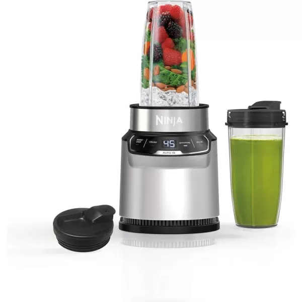 Ninja Fit Compact Personal Blender Portable Blender for Smoothies Shakes Food Prep and Frozen Blending 700Watt Base and 2 16oz Cups ampamp Spout Lids Black QB3001SSAuto Blend