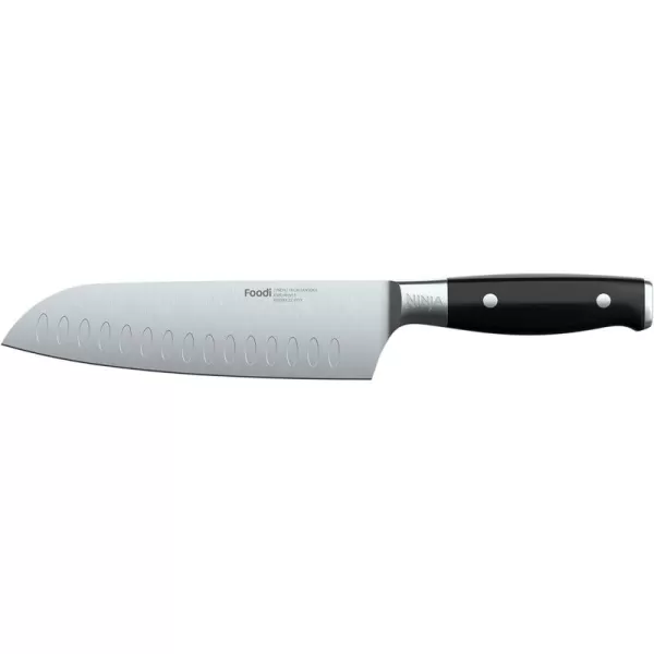 Ninja K30118 Foodi NeverDull System 7Inch Santoku Knife Premium German Stainless Steel Black