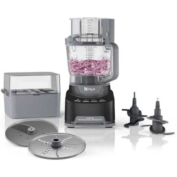 Ninja NF705BRN Professional XL Food Processor Storage Box 1200 PeakWatts 4in1 Chopping SlicingShredding Purees Dough 12Cup Processor Bowl 2 Blades ampamp 2 Discs Feed ChutePusher Black12Cup Food Processor  Storage Box