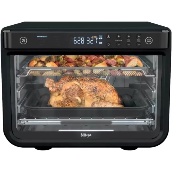 Ninja Prestige Smart XL with Pro Cook System 10in1 Air Fry Digital Countertop Convection Toaster Oven with Air Fry Air Roast Broil ampamp Bake Pro Cook Thermometer 1800 Watts Stainless Steel DT5518in1