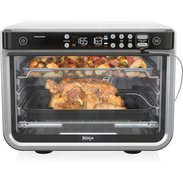 Ninja Prestige Smart XL with Pro Cook System 10in1 Air Fry Digital Countertop Convection Toaster Oven with Air Fry Air Roast Broil ampamp Bake Pro Cook Thermometer 1800 Watts Stainless Steel DT55110in1 with Thermometer