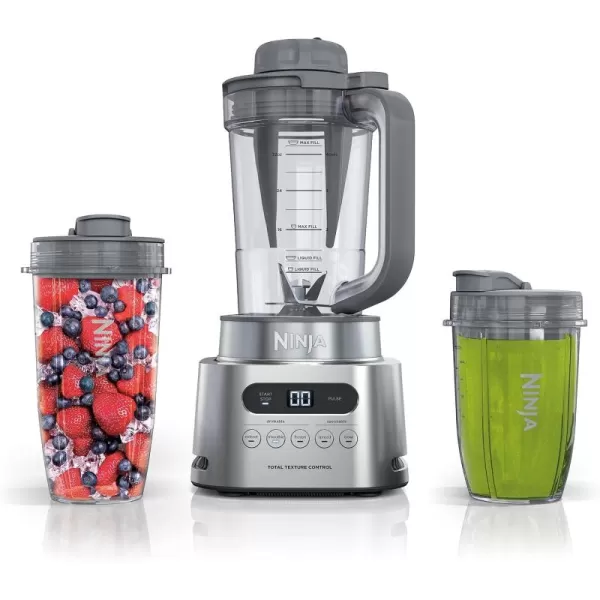 Ninja SS151 TWISTi Blender DUO HighSpeed 1600 WP Smoothie Maker ampamp Nutrient Extractor 5 Functions Smoothie Spreads ampamp More smartTORQUE 34oz Pitcher ampamp 2 ToGo Cups GrayPlatnium