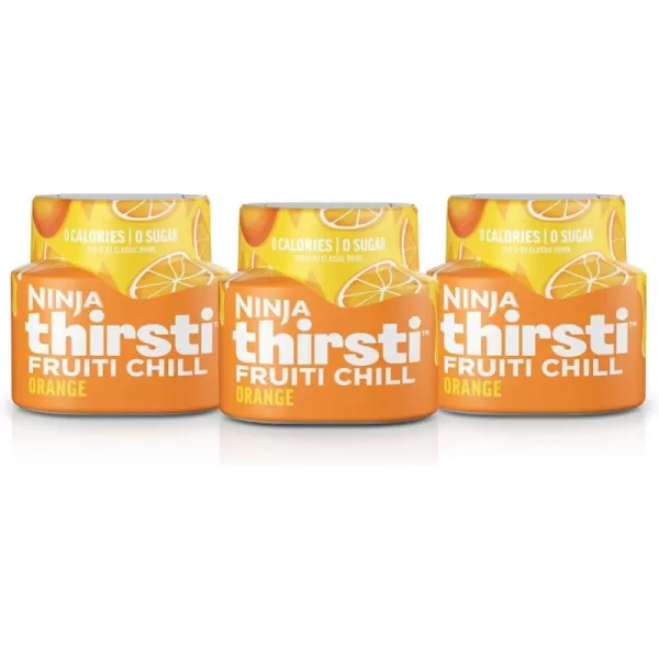 Ninja Thirsti Flavored Water Drops FRUITI CHILL Watermelon Lime Bold Fruit Flavor Sparkling or Still Zero Calories Zero Sugar Makes 17 12oz drinks 3 Pack WCFWTLIAMOrange