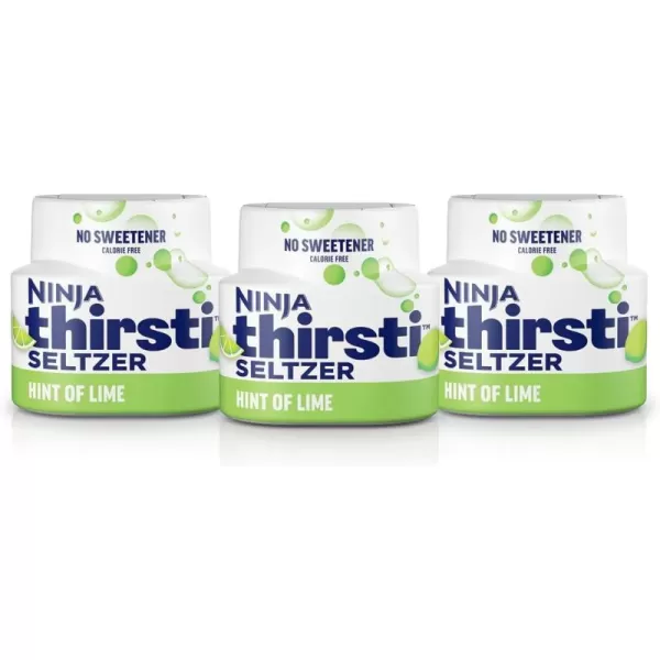 Ninja Thirsti Flavored Water Drops SELTZER Variety Pack Crisp and Refreshing Sparkling Water Zero Calories Zero Sugar Zero Sweeteners Makes 20 12oz drinks 3 Pack WCFV1Lime