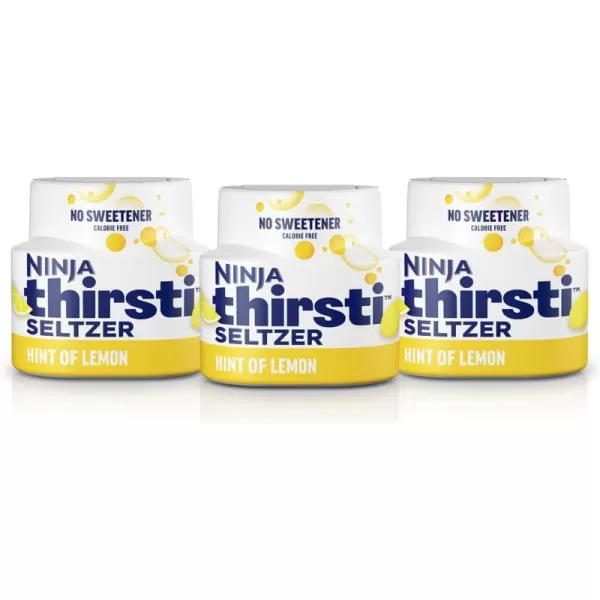 Ninja Thirsti Flavored Water Drops SELTZER Variety Pack Crisp and Refreshing Sparkling Water Zero Calories Zero Sugar Zero Sweeteners Makes 20 12oz drinks 3 Pack WCFV1Lemon