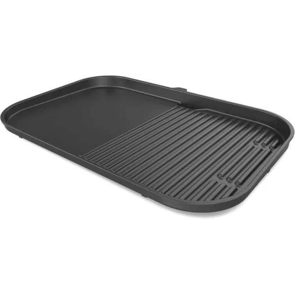 imageNinja XSKGRDLXL Woodfire Grill ampamp Griddle Plate Compatible with OG800 and OG900 Series 2in1 Grill and Griddle Functionality Ceramic Nonstick Coating Black