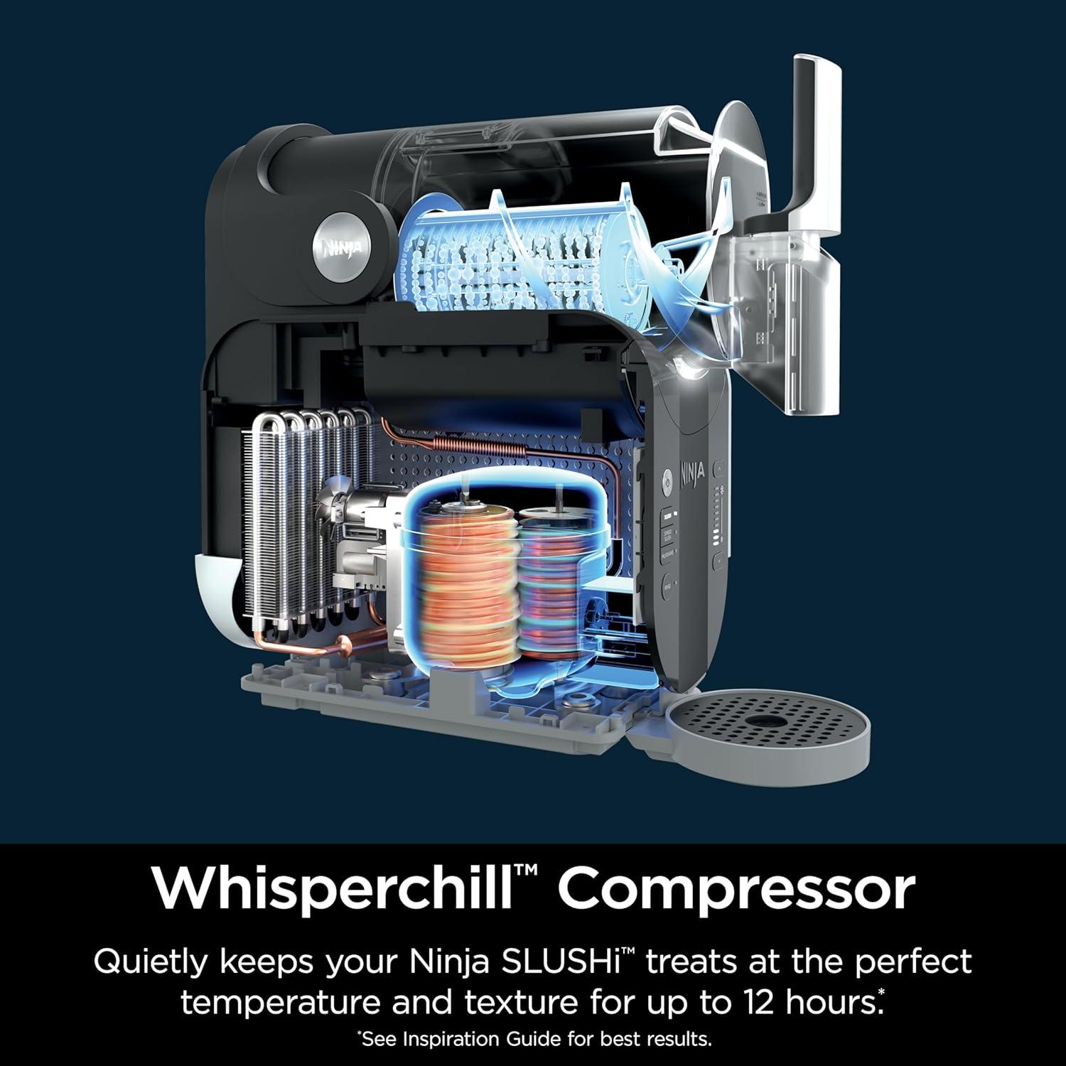 imageNinja SLUSHi Professional Frozen Drink Maker with RapidChill Technology 88 oz Frozen Drink ampamp Slushie Machine 2 Preset Programs Frozen Margaritas and More Premium Accents Teal FS299Black