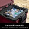 imageNinja  Cooler  FrostVault 65QT Cooler with Wheels  Insulated with Temp Dry Storage Drawer  Keeps Ice Cold for Days  for The Beach Camping Picnics ampamp More  Lakeshore Blue  FB265BLMerlot