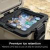 imageNinja  Cooler  FrostVault 65QT Cooler with Wheels  Insulated with Temp Dry Storage Drawer  Keeps Ice Cold for Days  for The Beach Camping Picnics ampamp More  Lakeshore Blue  FB265BLBeige