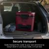imageNinja  Cooler  FrostVault 65QT Cooler with Wheels  Insulated with Temp Dry Storage Drawer  Keeps Ice Cold for Days  for The Beach Camping Picnics ampamp More  Lakeshore Blue  FB265BLMerlot