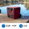 imageNinja  Cooler  FrostVault 65QT Cooler with Wheels  Insulated with Temp Dry Storage Drawer  Keeps Ice Cold for Days  for The Beach Camping Picnics ampamp More  Lakeshore Blue  FB265BLMerlot