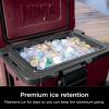 imageNinja  Cooler  FrostVault 65QT Cooler with Wheels  Insulated with Temp Dry Storage Drawer  Keeps Ice Cold for Days  for The Beach Camping Picnics ampamp More  Lakeshore Blue  FB265BLMerlot