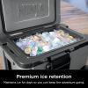imageNinja  Cooler  FrostVault 65QT Cooler with Wheels  Insulated with Temp Dry Storage Drawer  Keeps Ice Cold for Days  for The Beach Camping Picnics ampamp More  Lakeshore Blue  FB265BLLight Grey