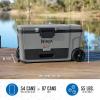 imageNinja  Cooler  FrostVault 65QT Cooler with Wheels  Insulated with Temp Dry Storage Drawer  Keeps Ice Cold for Days  for The Beach Camping Picnics ampamp More  Lakeshore Blue  FB265BLLight Grey