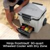 imageNinja  Cooler  FrostVault 65QT Cooler with Wheels  Insulated with Temp Dry Storage Drawer  Keeps Ice Cold for Days  for The Beach Camping Picnics ampamp More  Lakeshore Blue  FB265BLWhite