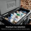 imageNinja  Cooler  FrostVault 65QT Cooler with Wheels  Insulated with Temp Dry Storage Drawer  Keeps Ice Cold for Days  for The Beach Camping Picnics ampamp More  Lakeshore Blue  FB265BLLight Grey