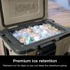 imageNinja  Cooler  FrostVault 65QT Cooler with Wheels  Insulated with Temp Dry Storage Drawer  Keeps Ice Cold for Days  for The Beach Camping Picnics ampamp More  Lakeshore Blue  FB265BLBeige