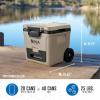 imageNinja  Cooler  FrostVault 65QT Cooler with Wheels  Insulated with Temp Dry Storage Drawer  Keeps Ice Cold for Days  for The Beach Camping Picnics ampamp More  Lakeshore Blue  FB265BLBeige