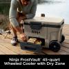 imageNinja  Cooler  FrostVault 65QT Cooler with Wheels  Insulated with Temp Dry Storage Drawer  Keeps Ice Cold for Days  for The Beach Camping Picnics ampamp More  Lakeshore Blue  FB265BLBeige