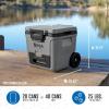imageNinja  Cooler  FrostVault 65QT Cooler with Wheels  Insulated with Temp Dry Storage Drawer  Keeps Ice Cold for Days  for The Beach Camping Picnics ampamp More  Lakeshore Blue  FB265BLDark Grey