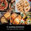imageNinja Artisan Outdoor Pizza Oven 12inch 3minute Pizza Neapolitan Thin Crust New York Chicago Custom 700F Max Temperature Electric Heat Bake Broil Proof Warm MO201Pizza Oven