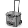 imageNinja  Cooler  FrostVault 65QT Cooler with Wheels  Insulated with Temp Dry Storage Drawer  Keeps Ice Cold for Days  for The Beach Camping Picnics ampamp More  Lakeshore Blue  FB265BLLight Grey