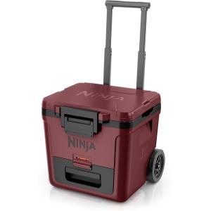 imageNinja  Cooler  FrostVault 65QT Cooler with Wheels  Insulated with Temp Dry Storage Drawer  Keeps Ice Cold for Days  for The Beach Camping Picnics ampamp More  Lakeshore Blue  FB265BLMerlot
