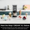 imageNinja CREAMi Deluxe Ice Cream ampamp Frozen Treat Maker Includes 4 FamilySized 24 oz Tubs for Ice Cream Sorbet Milkshakes Frozen Yogurt ampamp More 11in1 XL Capacity Silver11 OneTouch Programs  4 Pints