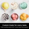 imageNinja CREAMi Deluxe Ice Cream ampamp Frozen Treat Maker Includes 4 FamilySized 24 oz Tubs for Ice Cream Sorbet Milkshakes Frozen Yogurt ampamp More 11in1 XL Capacity Silver11 OneTouch Programs  4 Pints